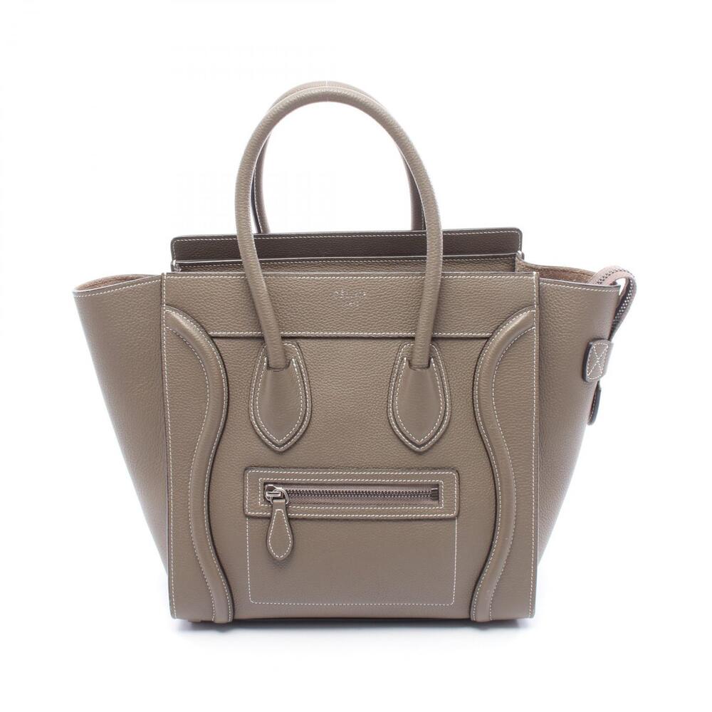 Celine Luggage Shopper Handbag Brown Leather